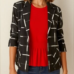 Pendleton silk windowpane blazer